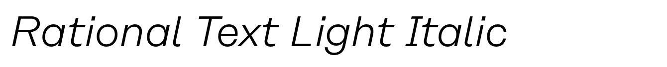 Rational Text Light Italic